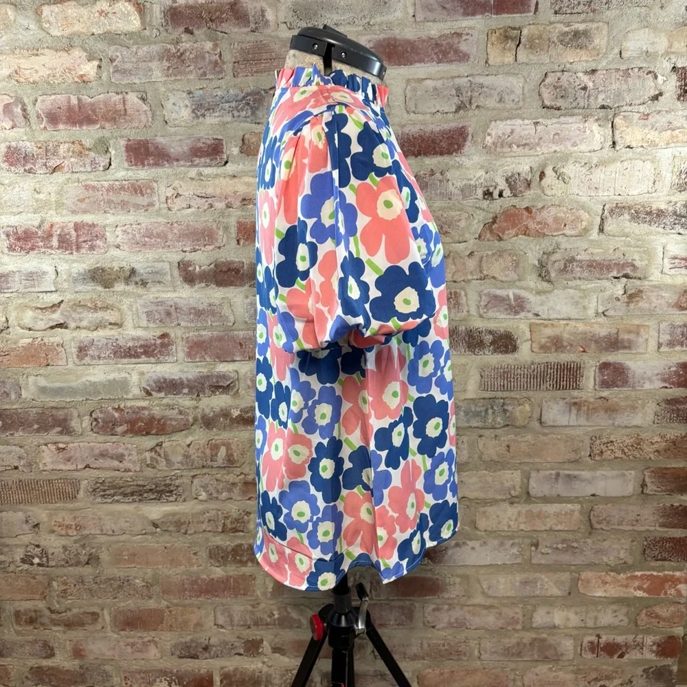 Jodifl floral high neckline blouse small - Picture 3 of 6